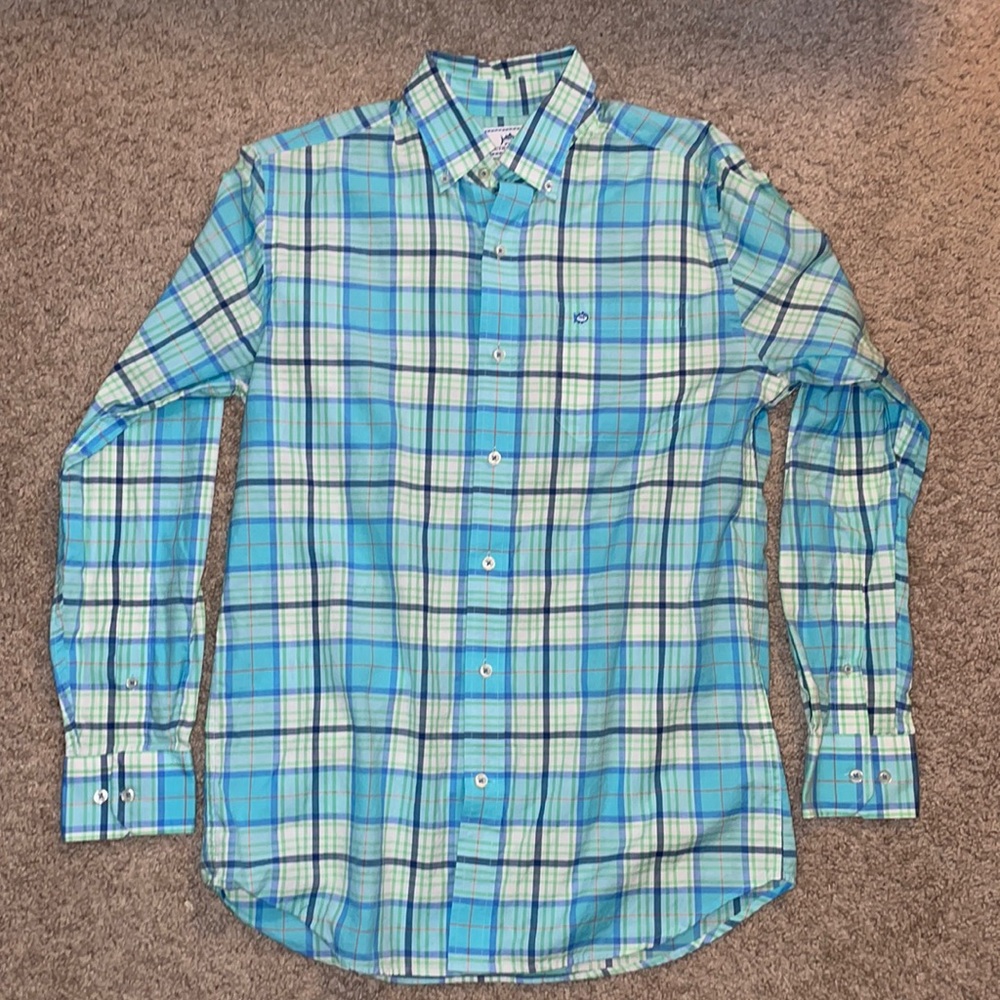 Blue Classic Fit Southern Tide Button Down Shirt